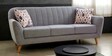 Antalya Fabric 3 Seater Sofa in Grey Colour