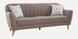 Antalya Fabric 3 Seater Sofa in Light Brown Colour