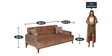 Antalya 3 Seater Sofa in Brown Colour