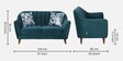 Antalya Velvet 2 Seater Sofa in Bottle Green Colour