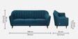 Antalya Velvet 3 Seater Sofa in Bottle Green Colour