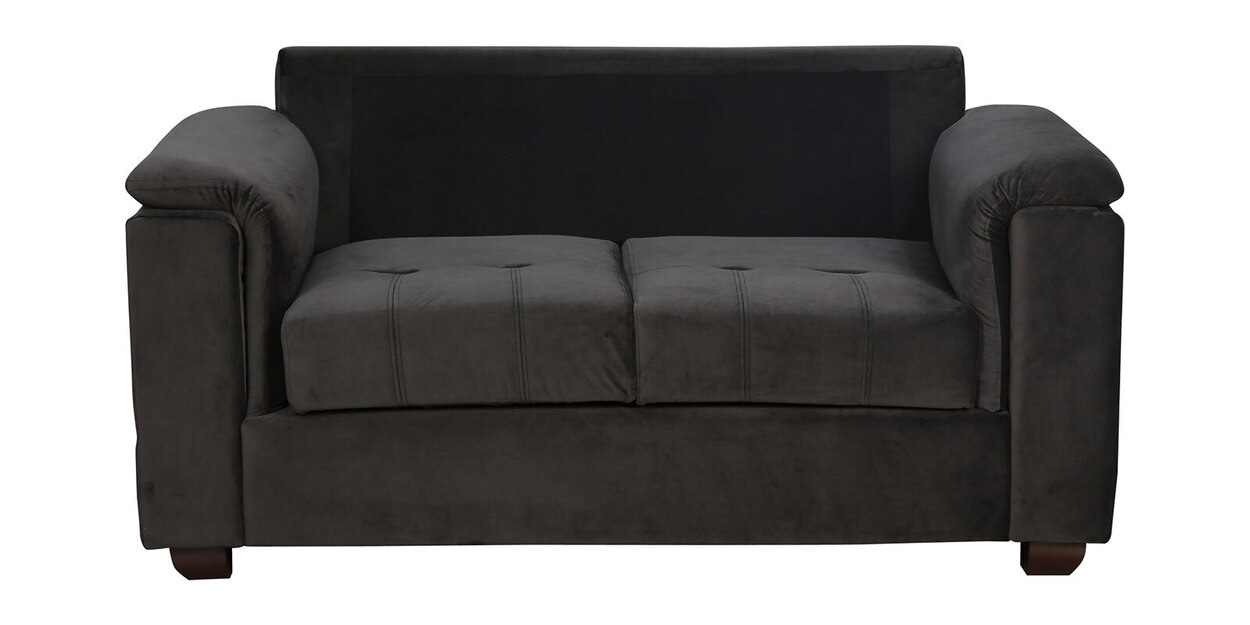 Buy Andres Velvet 2 Seater Sofa In Charcoal Grey Colour By Woodsworth