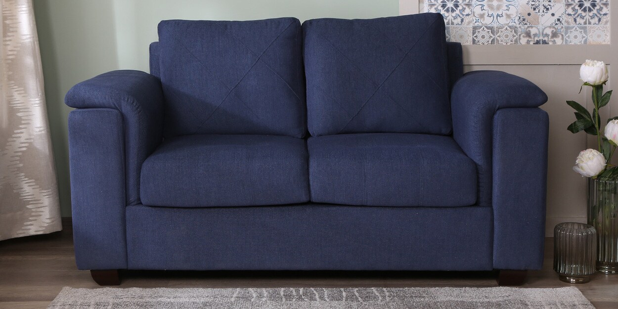 Buy Andres 2 Seater Sofa In Navy Blue Colour By Woodsworth Online Lawson 2 Seater Sofas 2