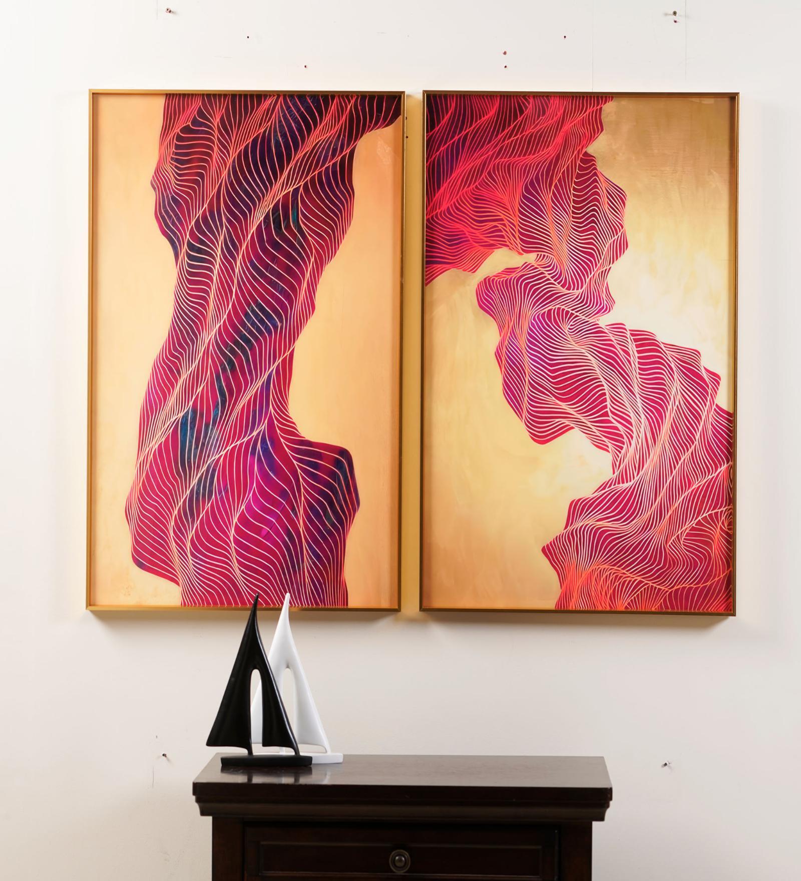 Buy Multicolour Aluminium (Set of 2) Art Panel at 100 OFF by La Muse