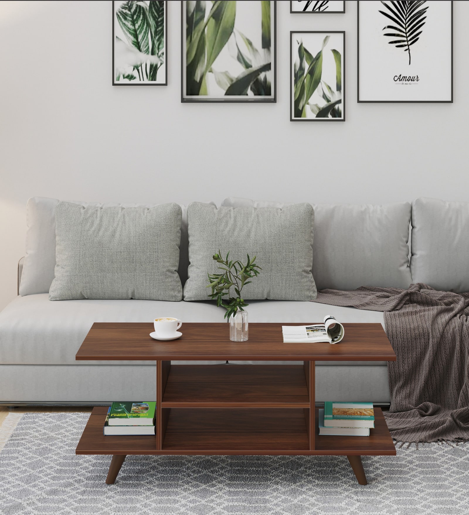 Anatdol Coffee table In Brown Maple Colour