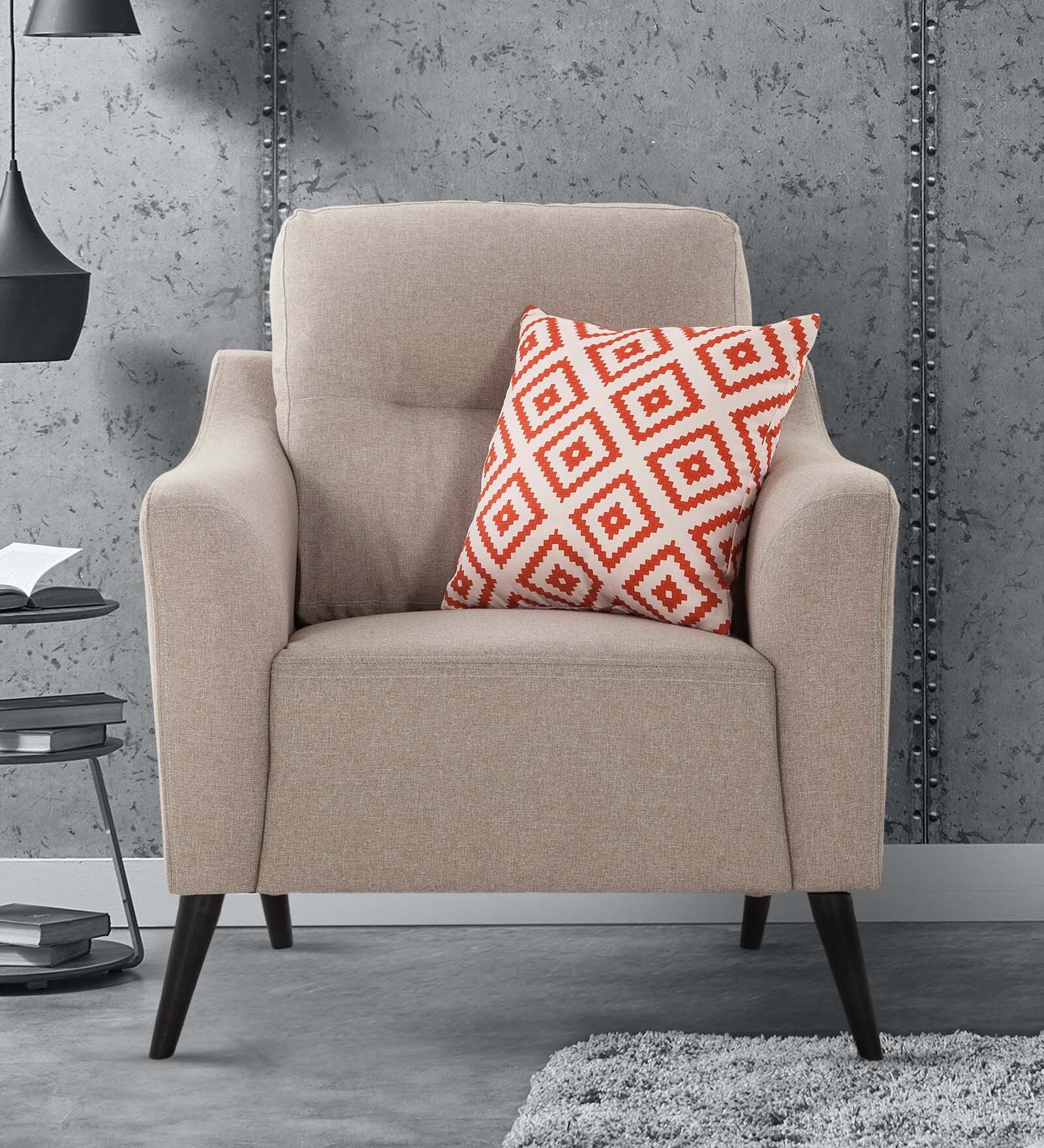 Buy Anchorage 1 Seater Sofa in Beige Colour at 32 OFF by Urban Living
