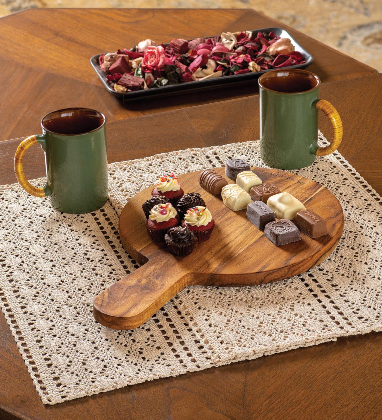 Ancona Honey Brown Acacia Wood  Cheese Board