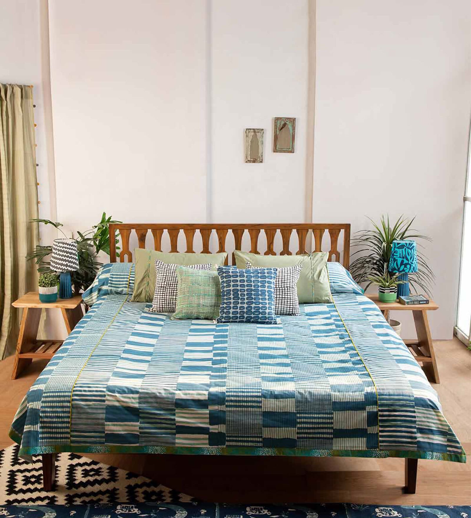Andaman Teak King Bed In Natural Colour