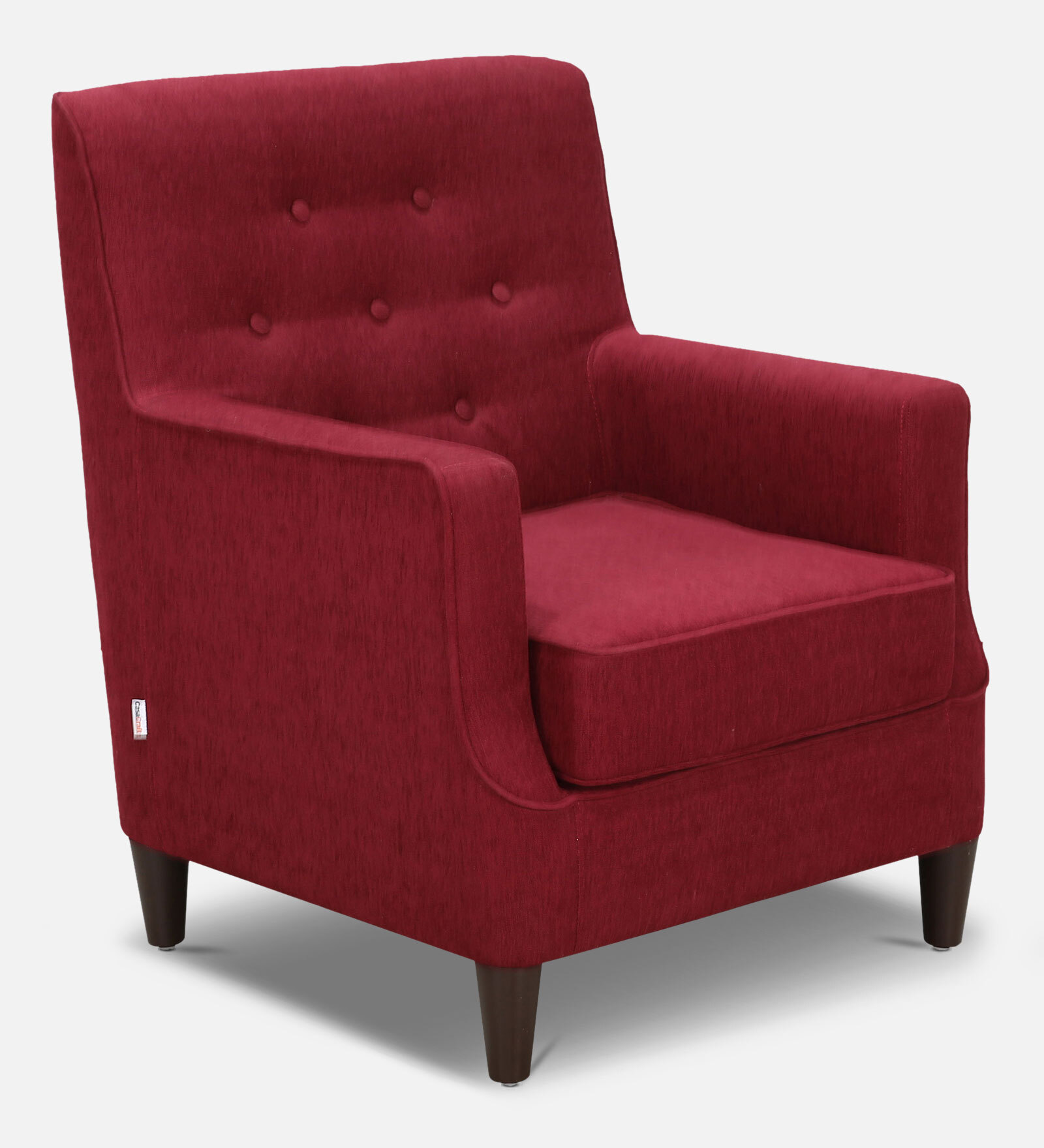 Ander Lounge Chair In Garnet Red Colour Ander Lounge Chair In Garnet Red Colour