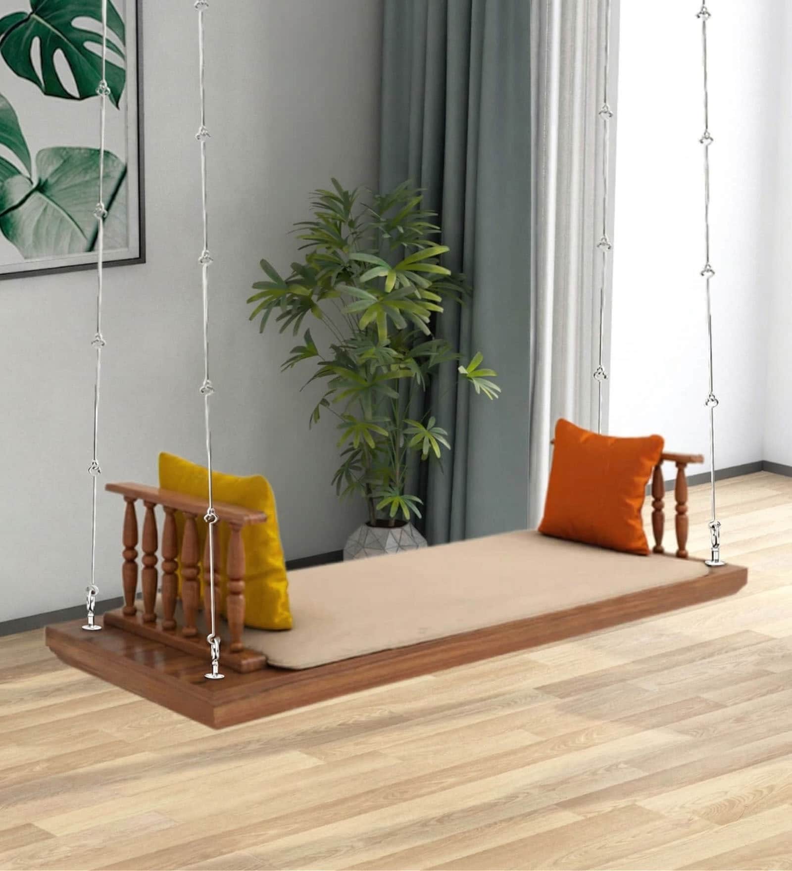 Anemone Mango Wood Swing In Honey Finish