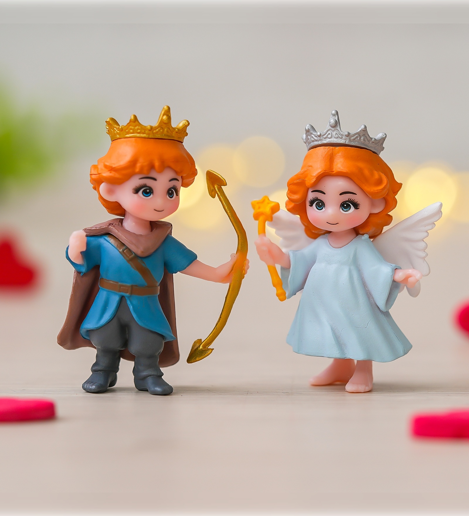 Angel Girl And Wings Boy Couple Miniature Showpiece Valentine Gift