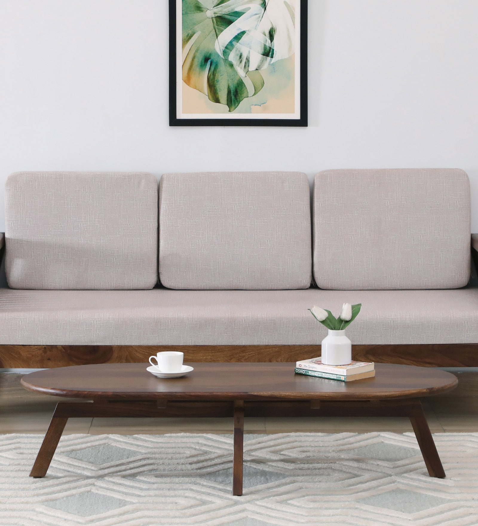 Angers Sheesham Wood Coffee Table In Scratch Resistant Provincial Teak Finish