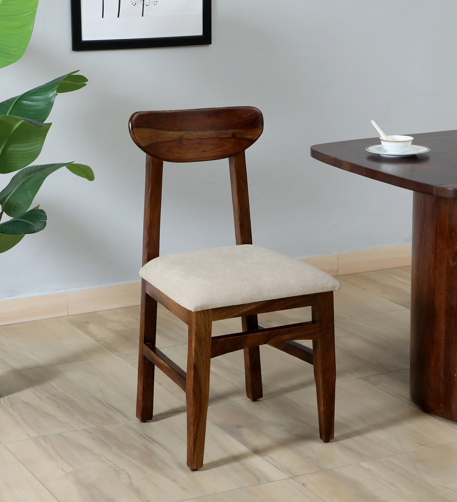 Anglet Sheesham Wood Dining Chair In Scratch Resistant Provincial Teak Finish  (Set of 2)