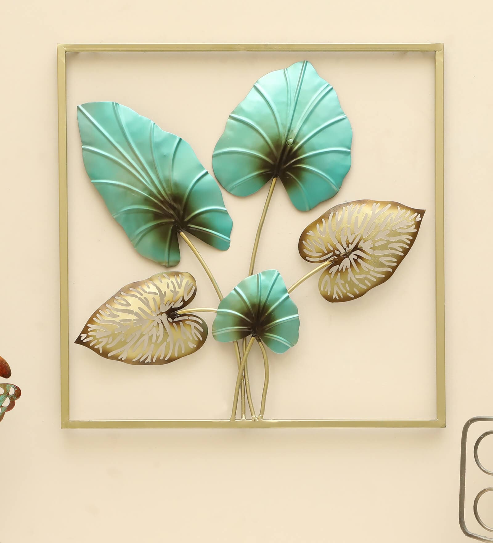 Anika Square Leafs Wall Hanging