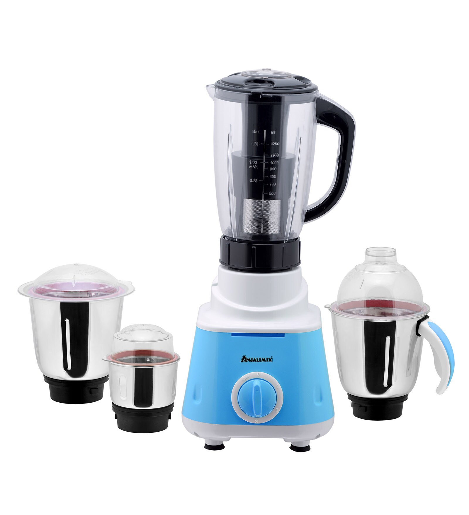 Buy AnjaliMix 4 Jars 600W Blue Juicer Mixer Grinder (Model No