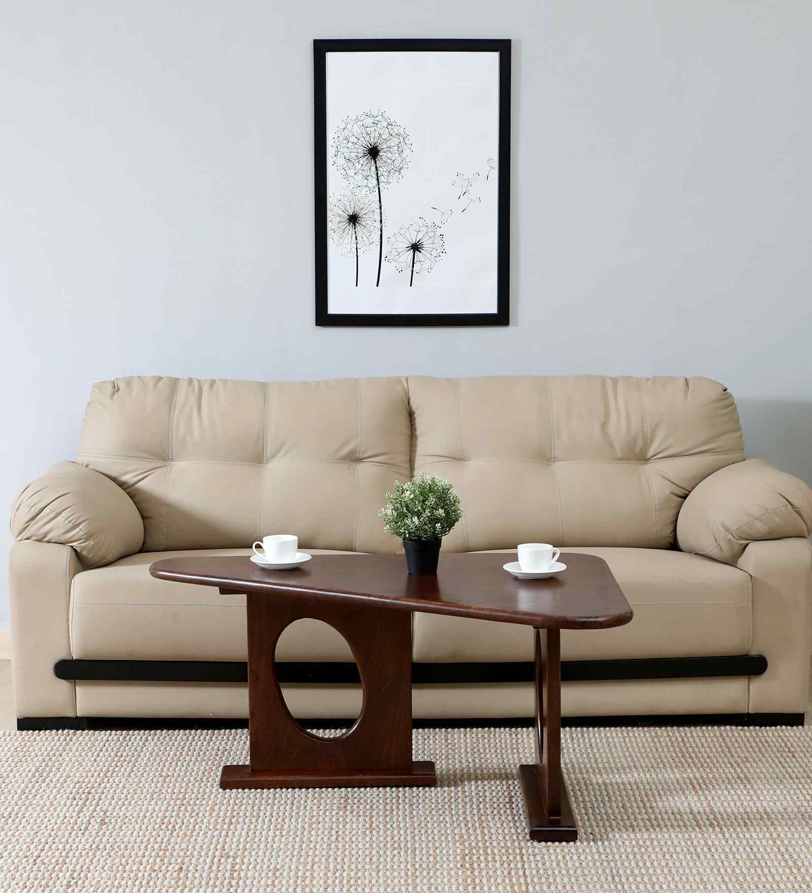 Annecy Mango Wood Coffee Table In Scratch Resistant Tubbaq Finish