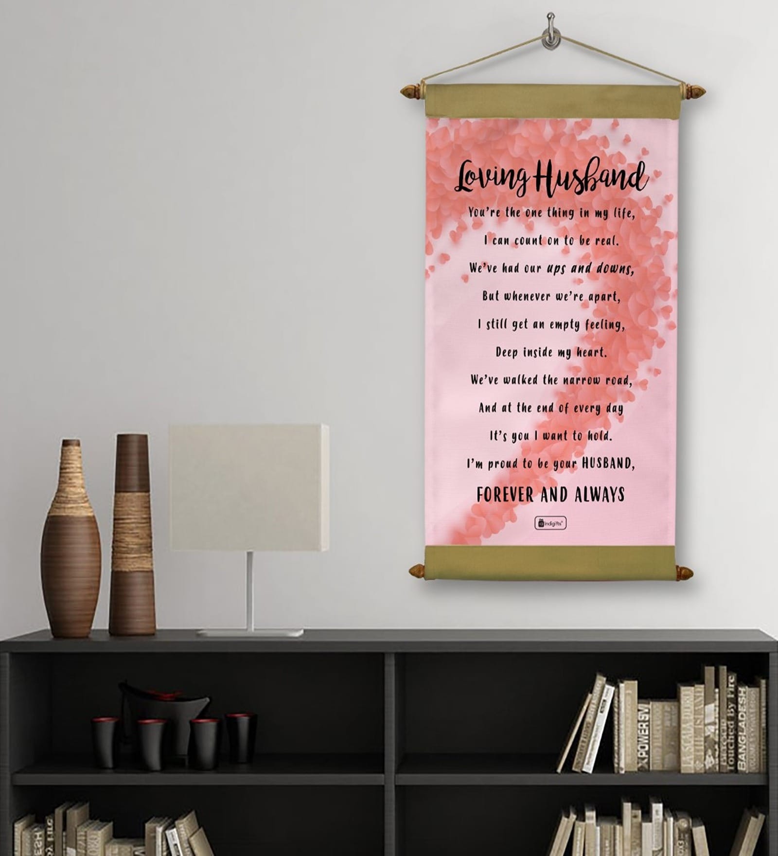 Special Love Message Printed Scroll Card
