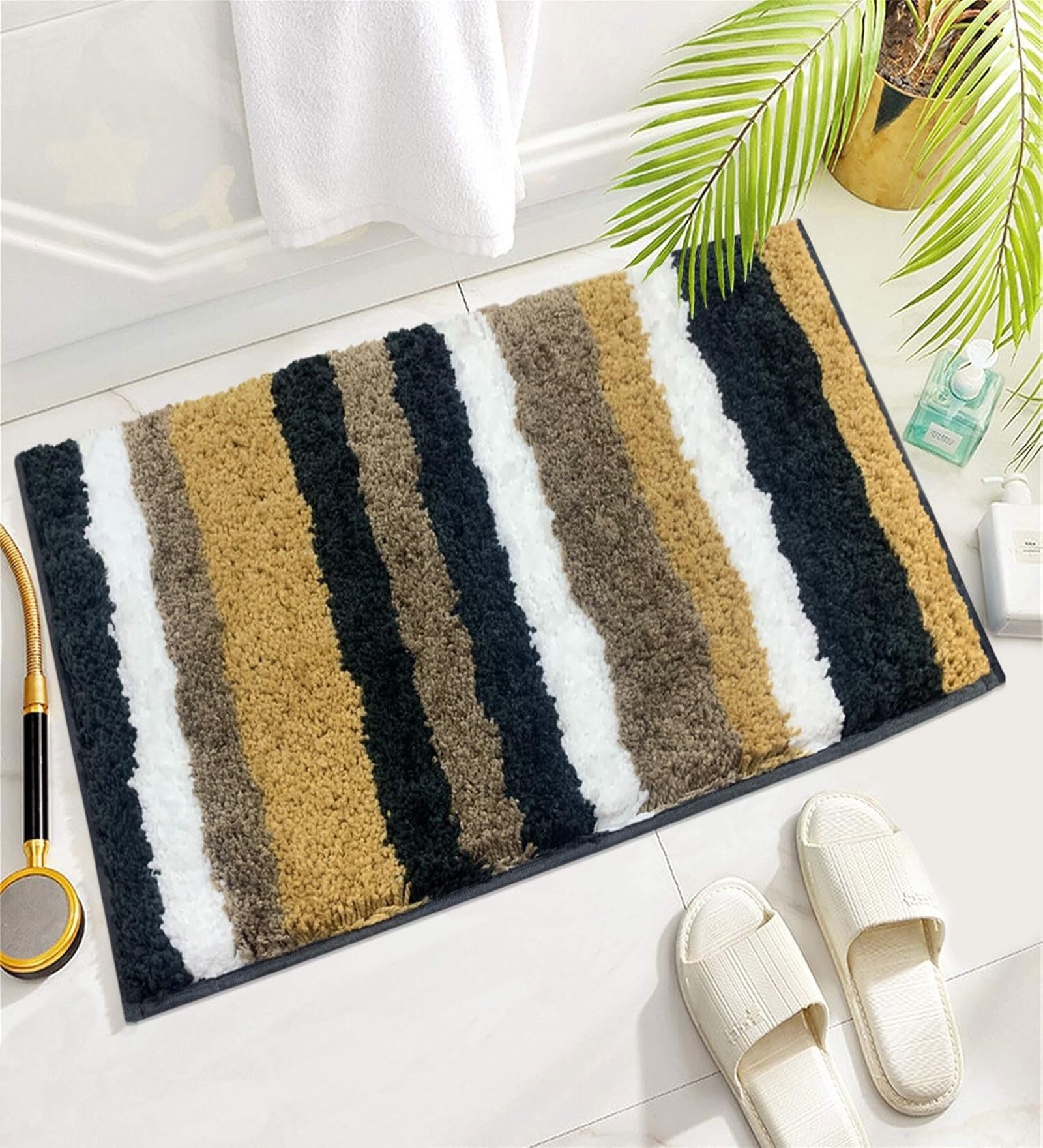 Anthra Microfibre 18x30 Inches Lightweight Bath Mat