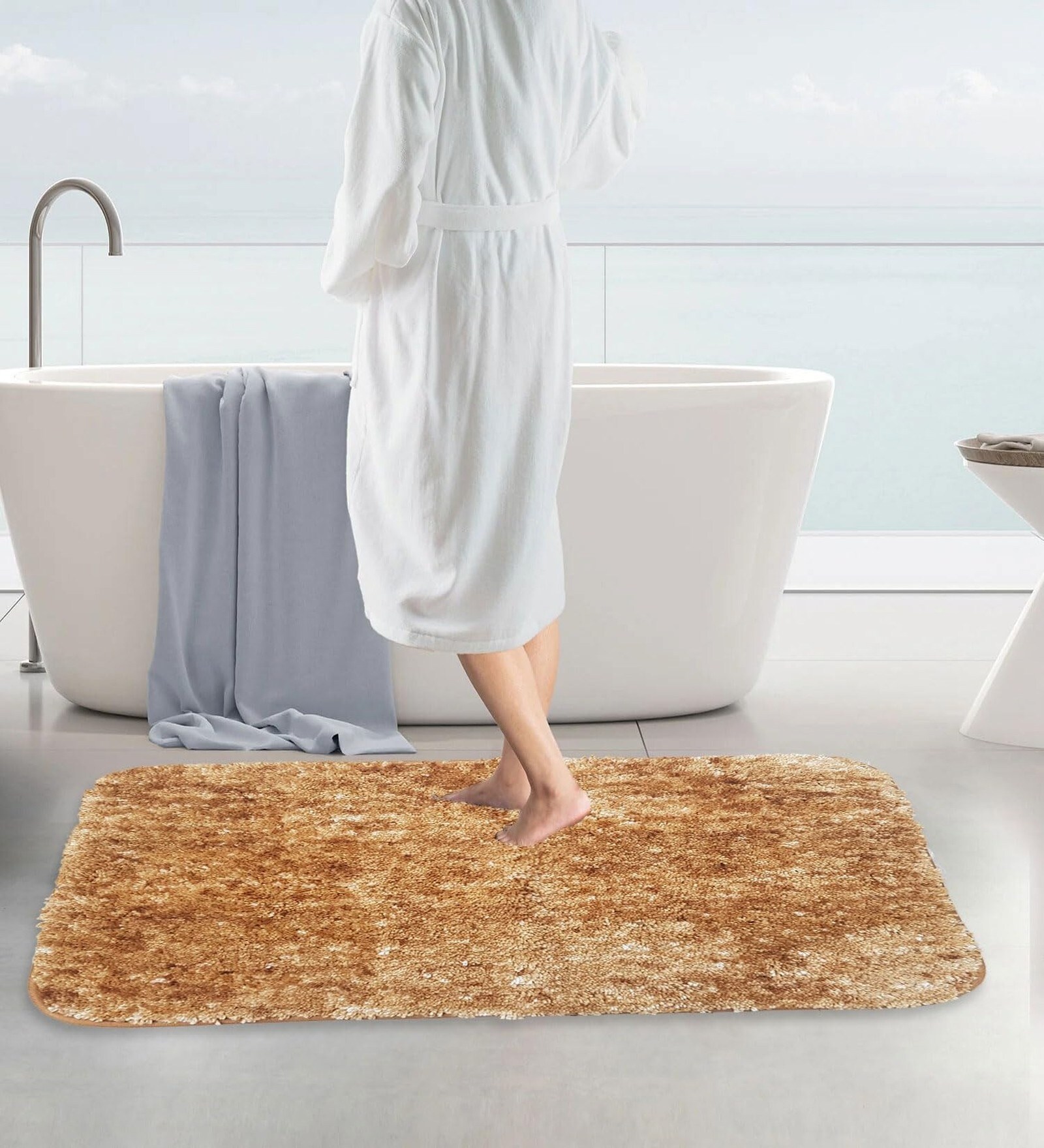 Anti Gold Microfiber 18x30 Inches Super Soft Bath Mat