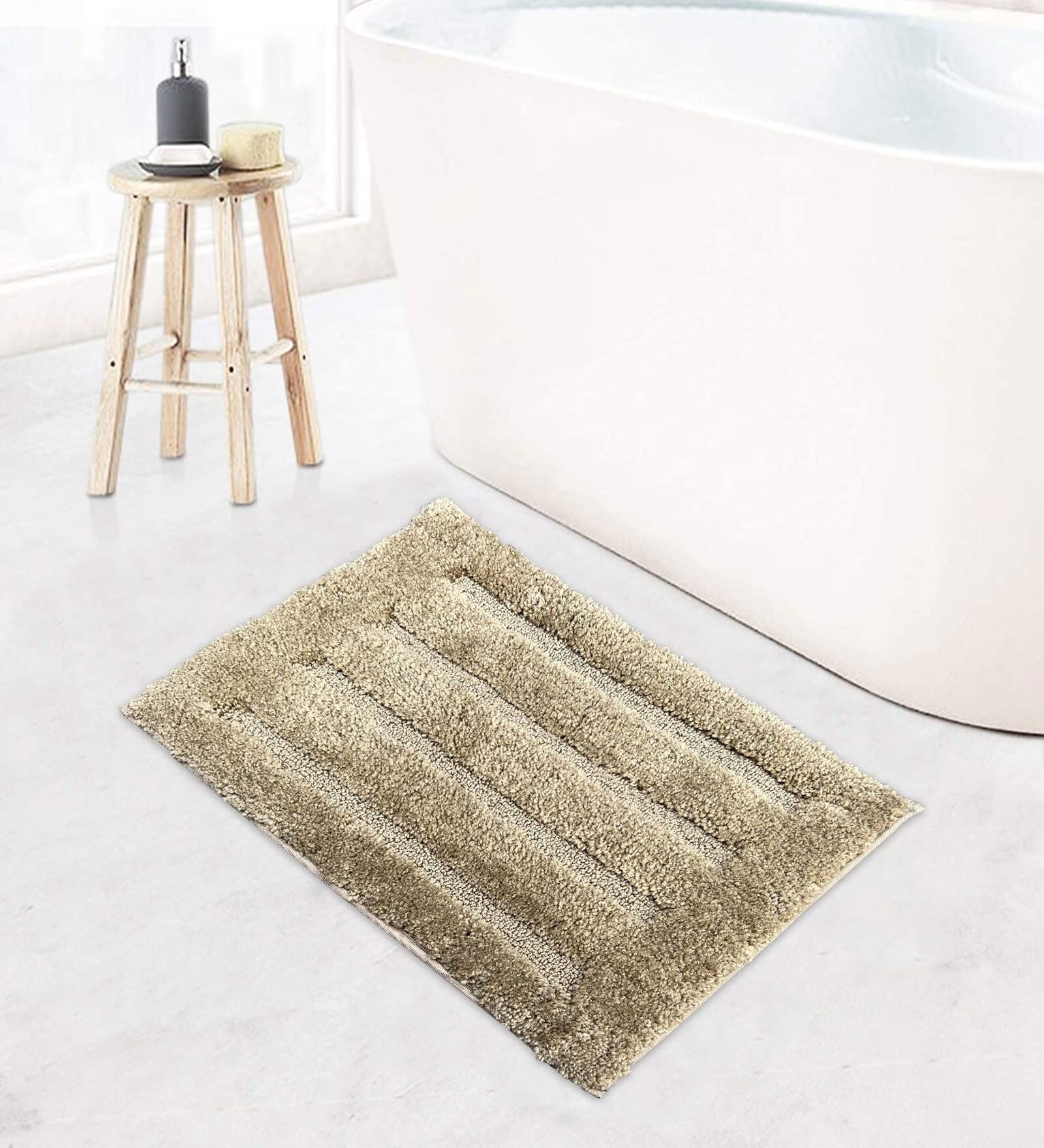 Anti Gold Microfibre 18x30 Inches Absorbent Bath Mat
