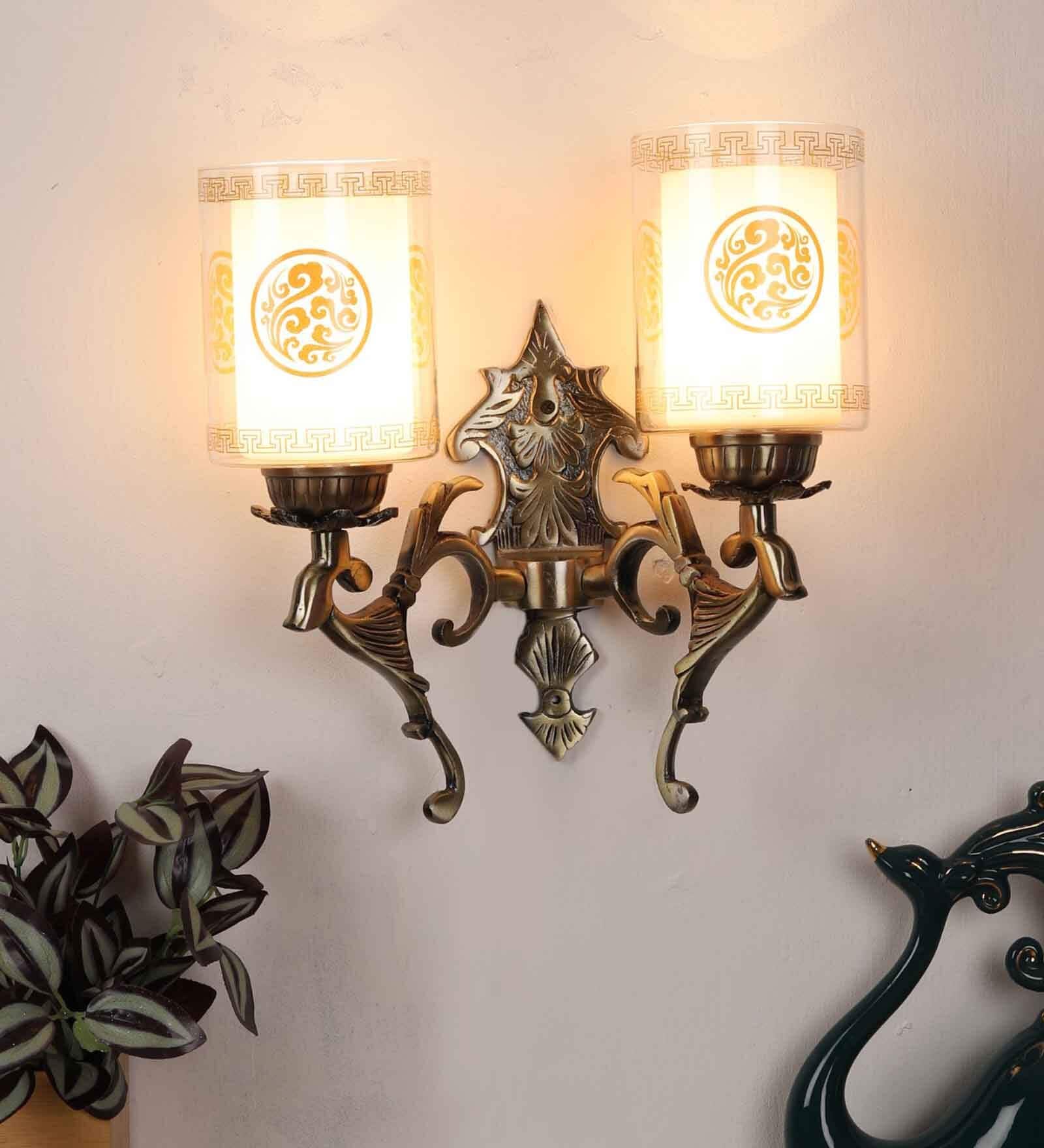 Antique Brass Aluminium Wall Lights