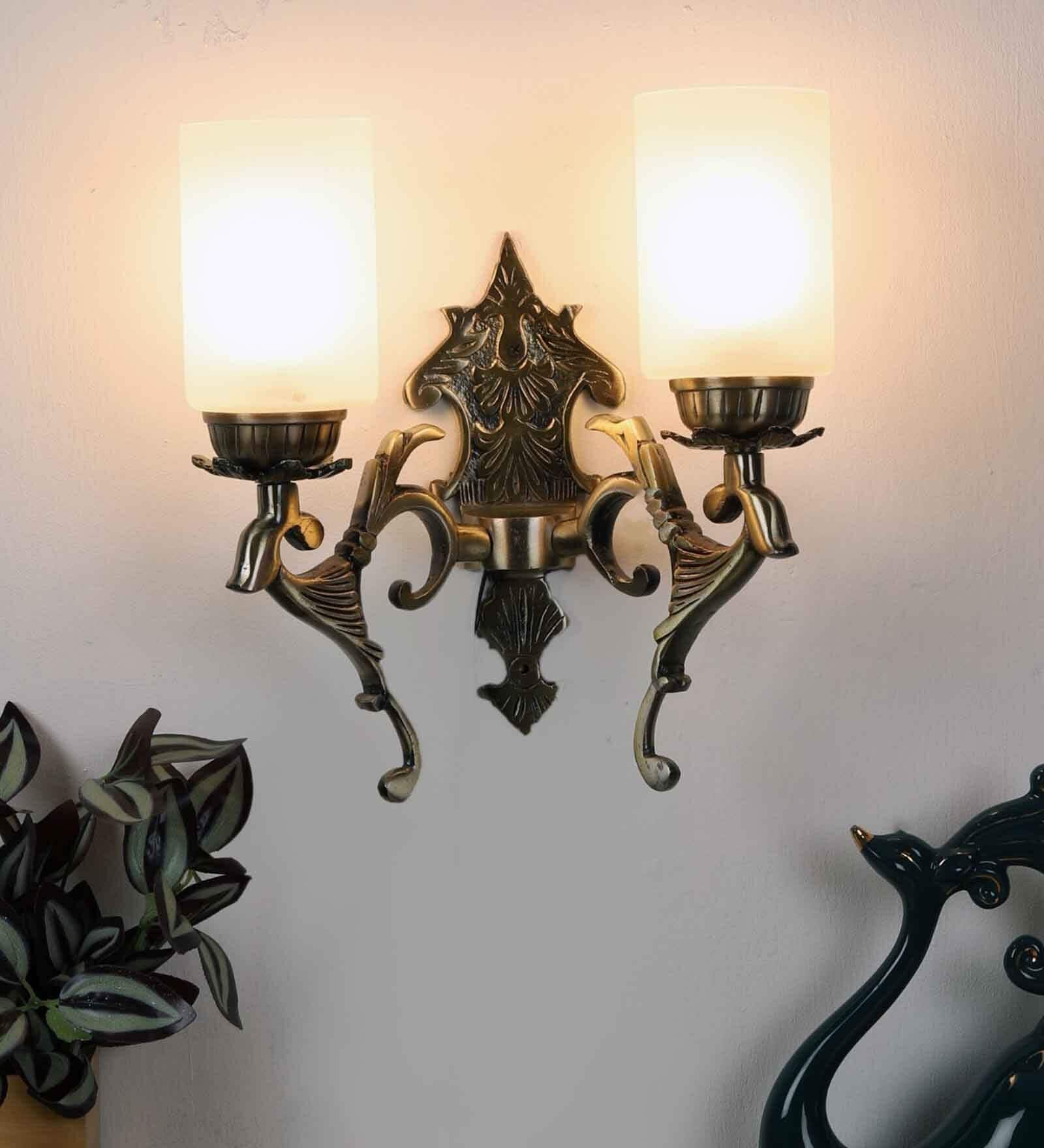 Yogasana Aluminium Wall Mounted Uplight Sconce (Antique Brass)