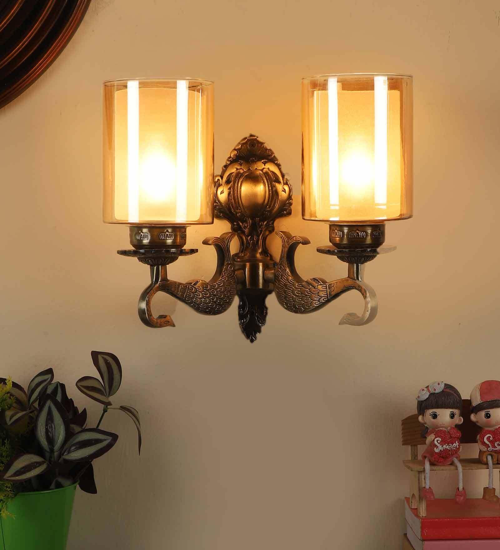 Paxton Aluminium Wall Mounted Uplight Sconce (Antique Brass)