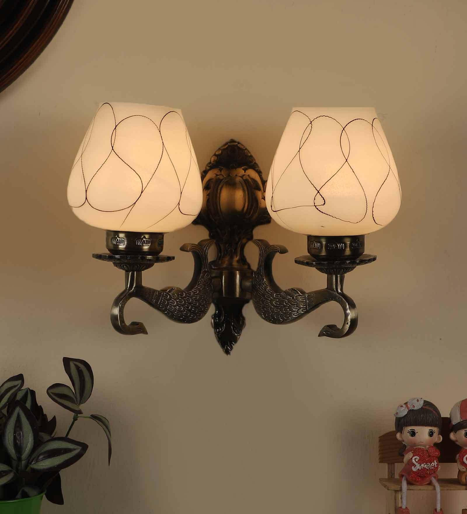 Antique Brass Aluminium Wall Lights