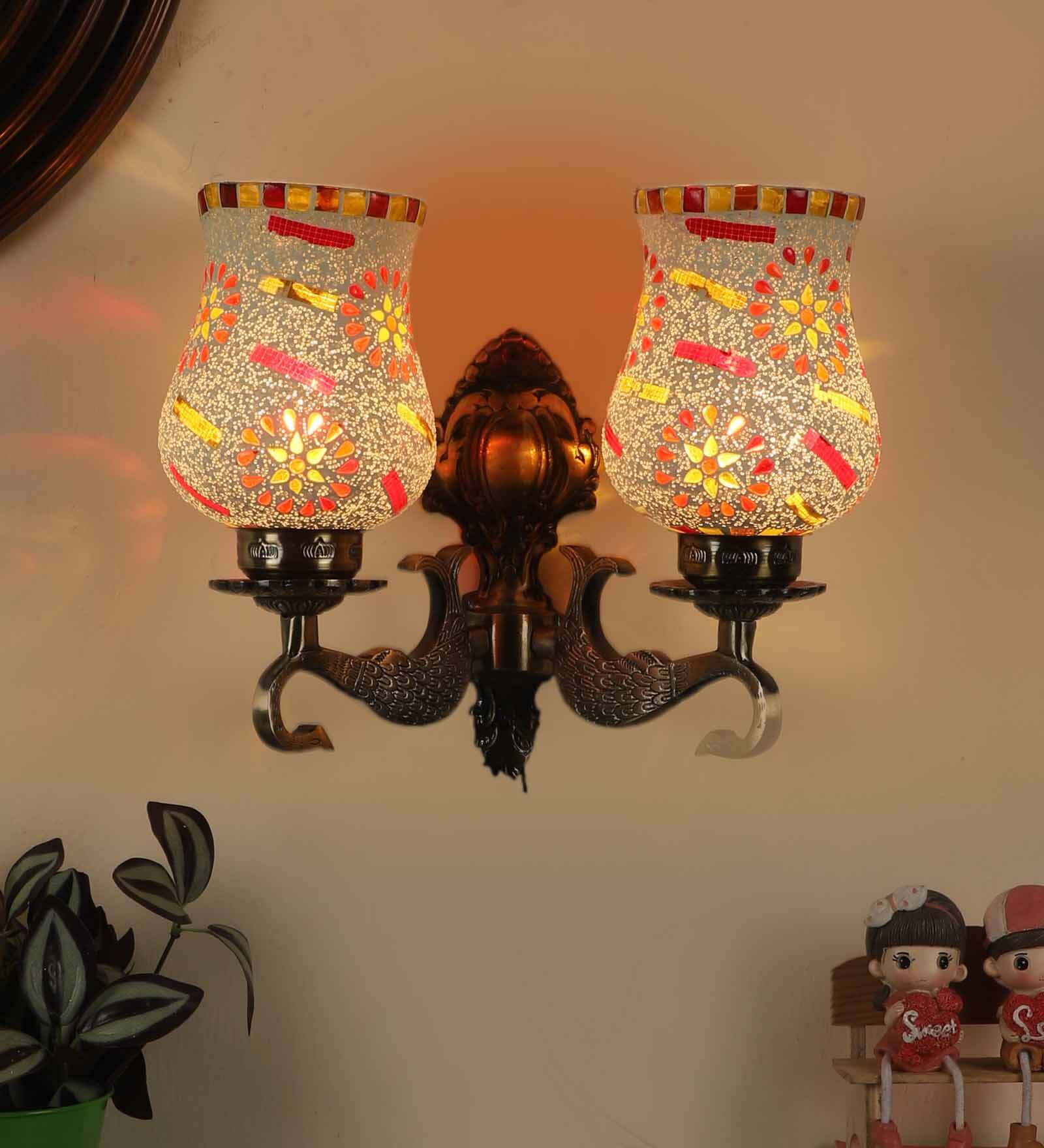 Antique Brass Aluminium Wall Lights