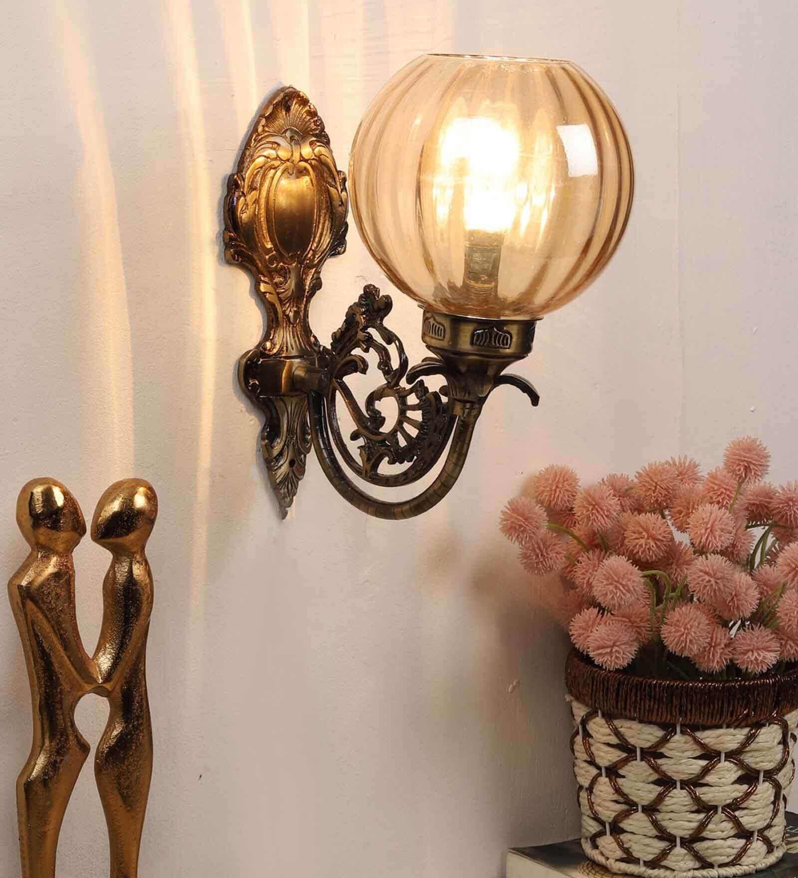 Comyo Antique Brass Aluminium Wall Sconces
