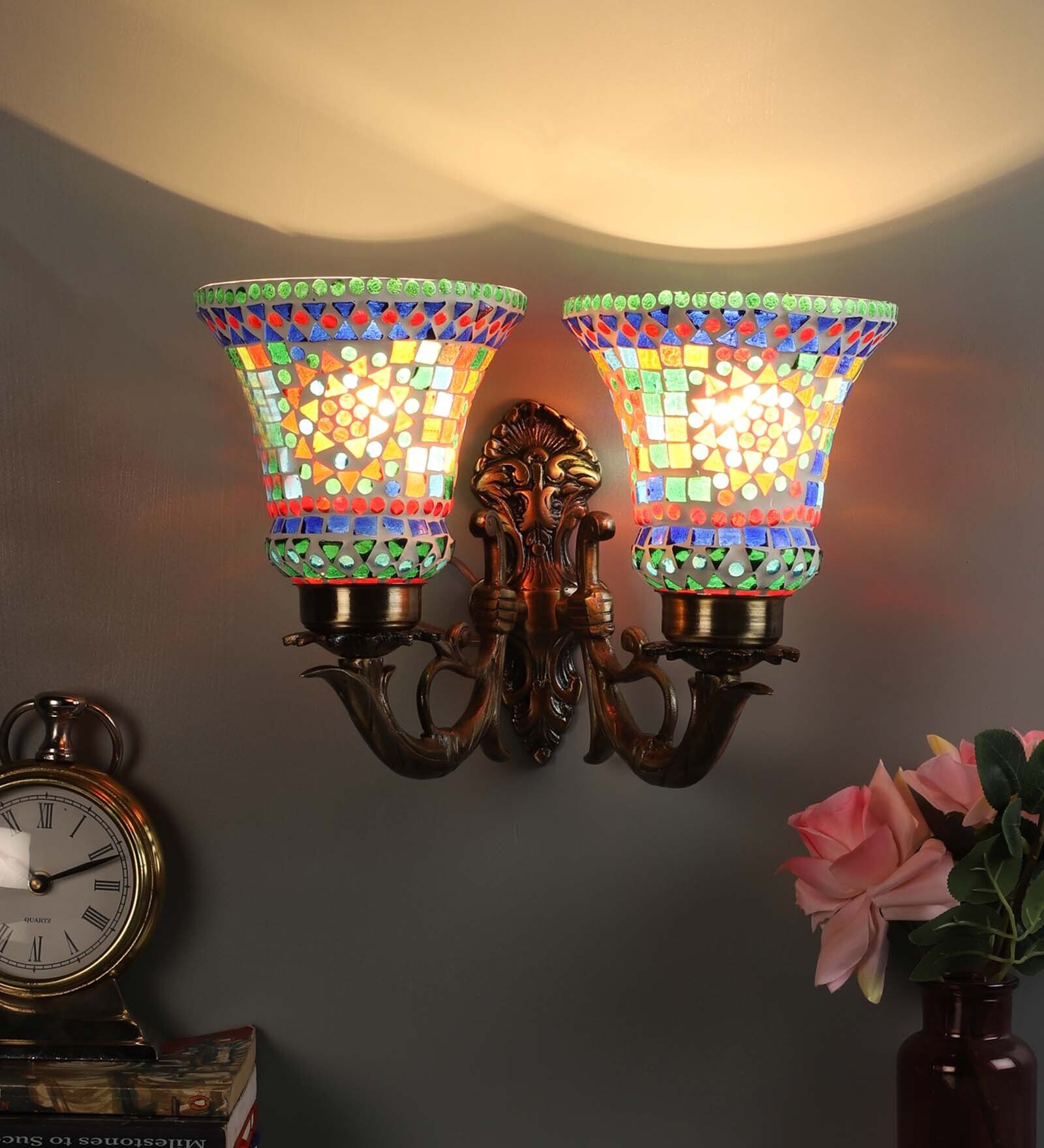 Antique Brass Aluminum Wall Light