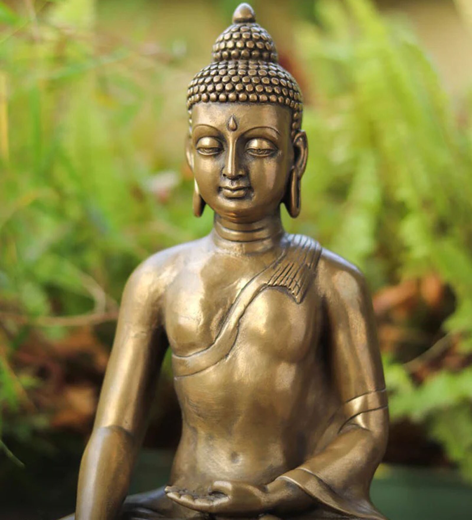 Antique Brass Budha Sculpture