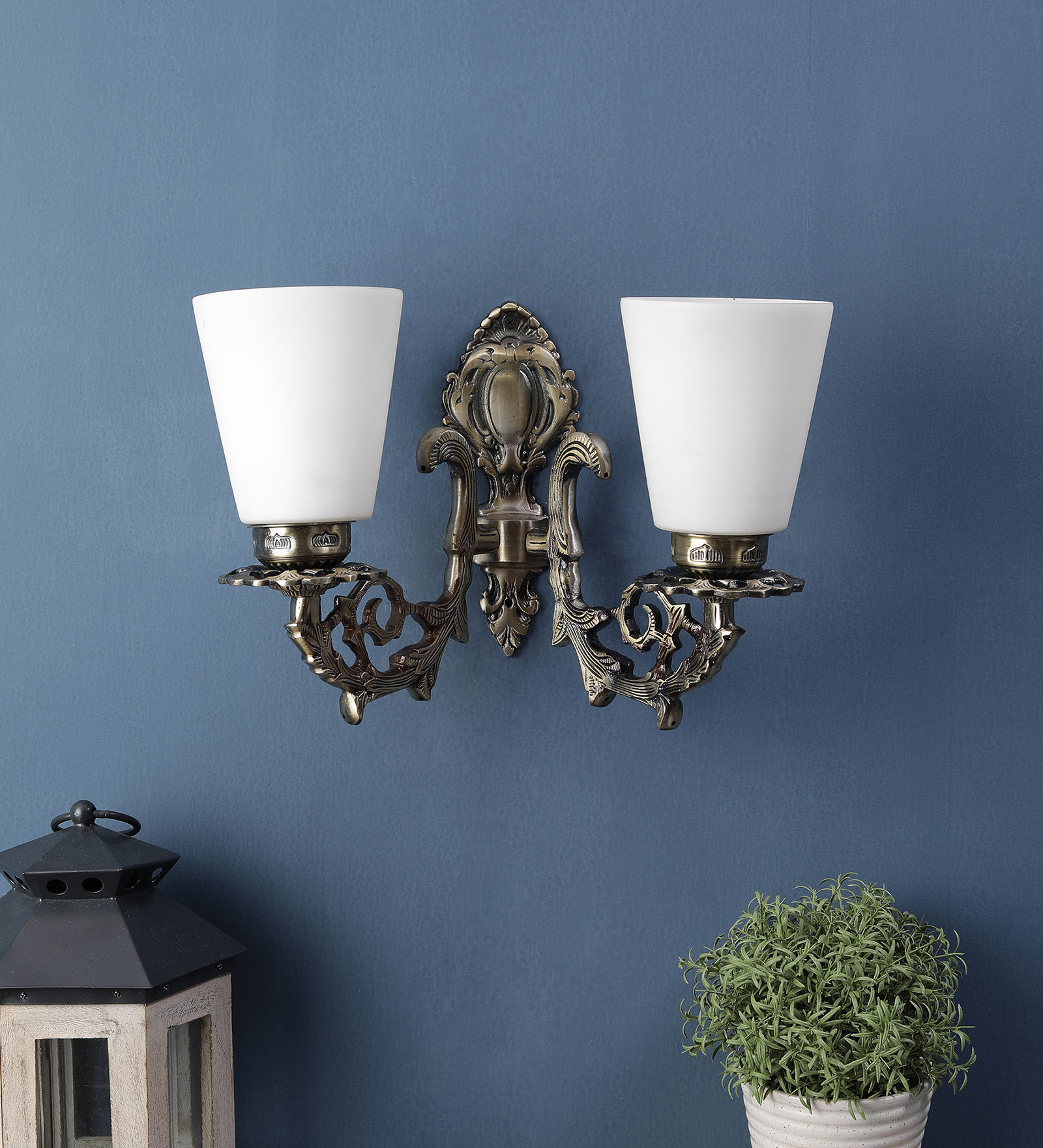 Manchester Antique Brass Metal Wall Sconces