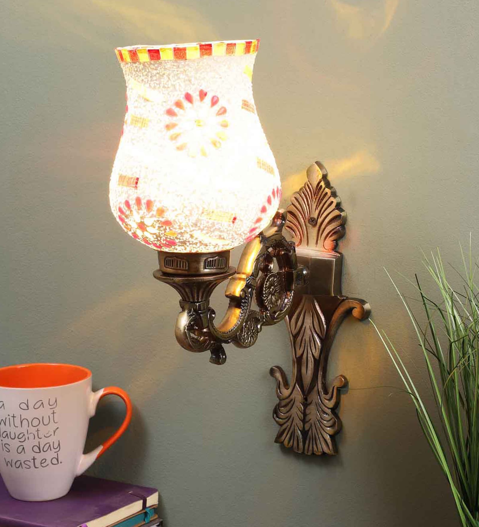 Antique Brass Metal Wall Light