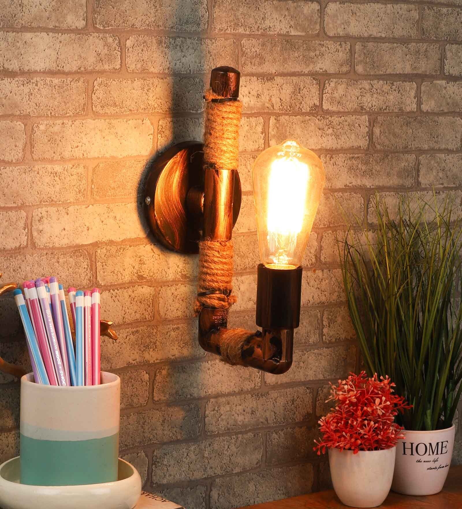 Buy Ravenna Antique Brass Metal Novelty Wall Light by Foziq at 65 OFF