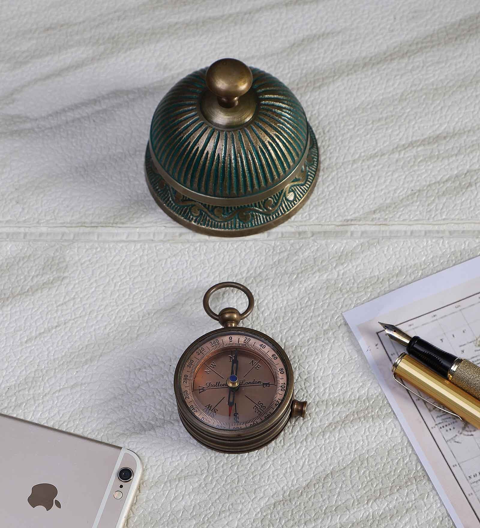Antique Brown Brass Pocket Watch
