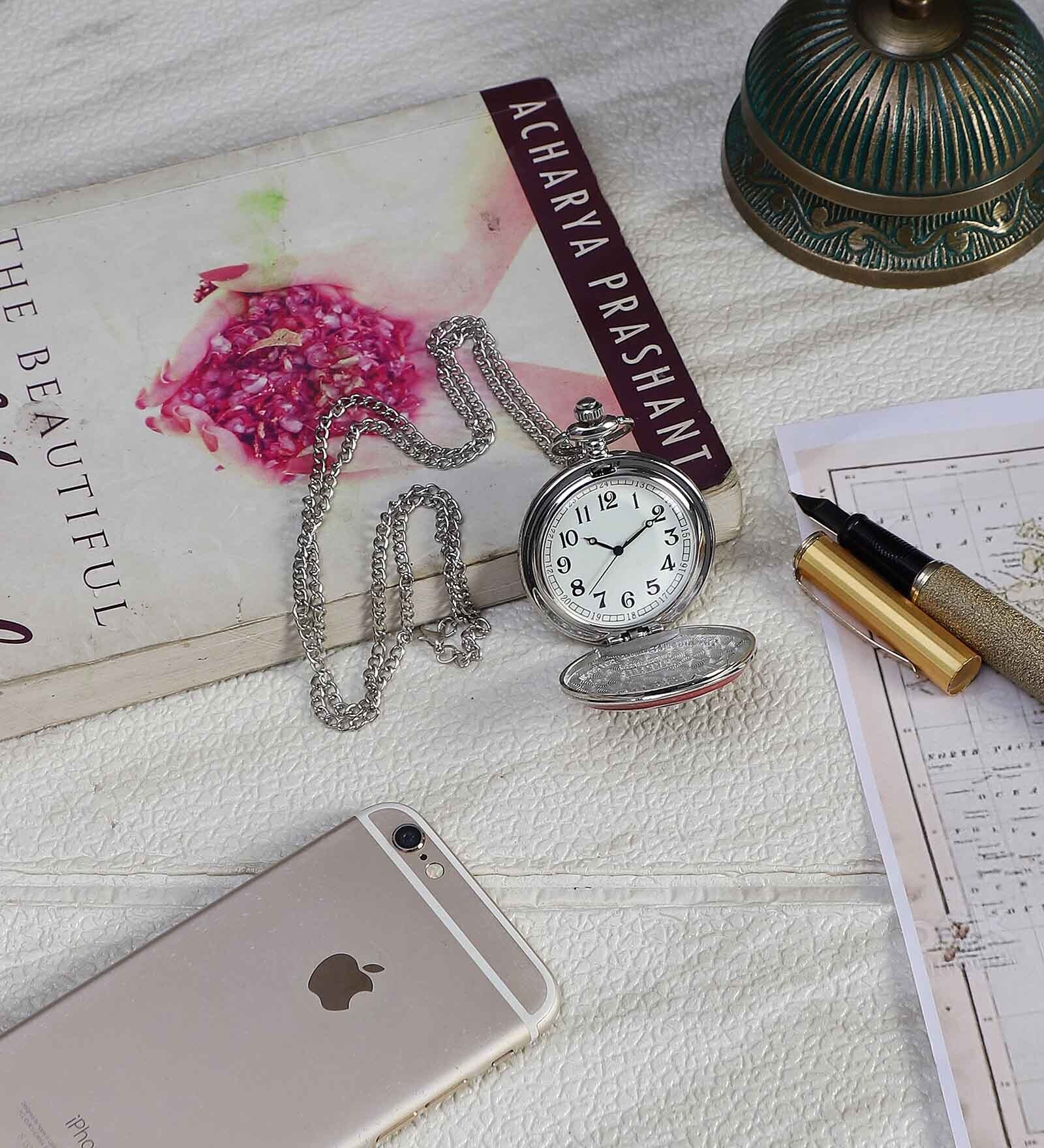 Antique Brown Brass Pocket Watch