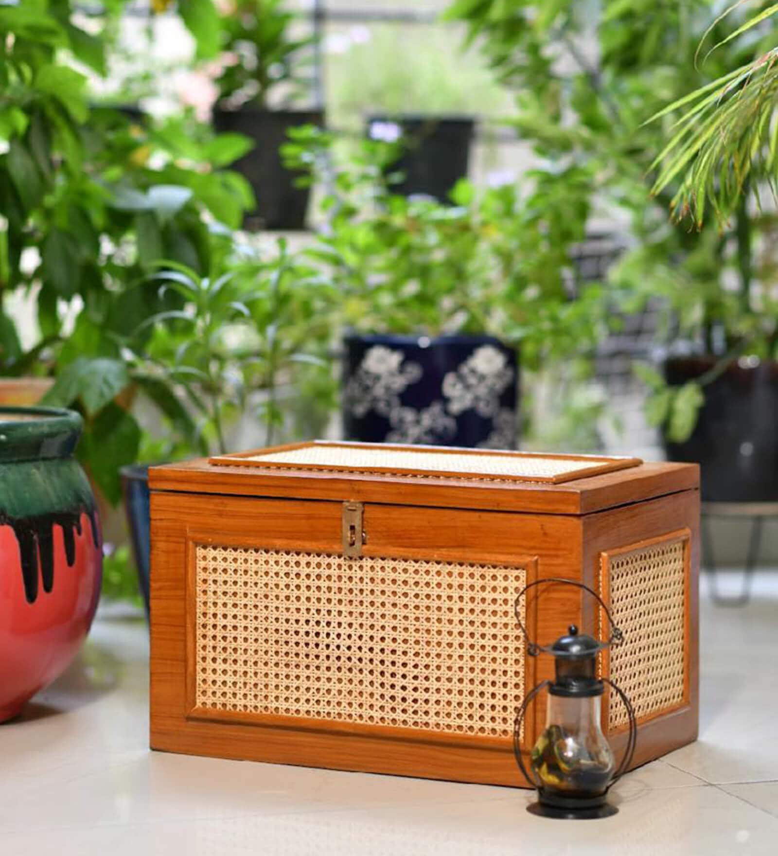 Antique Brown Wood Jewellery Organiser