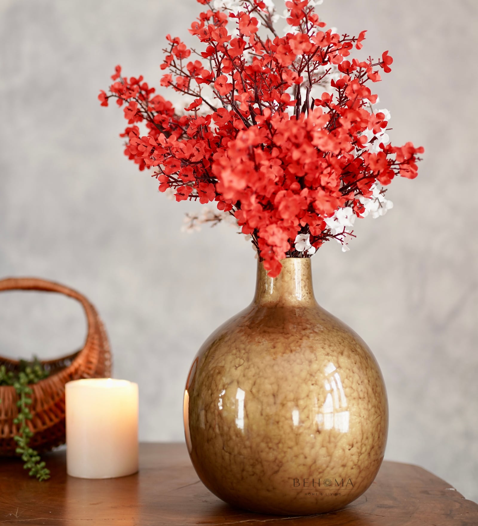 Buy Antique Finish Large Gold Metal Vase at 43 OFF by Behoma Pepperfry