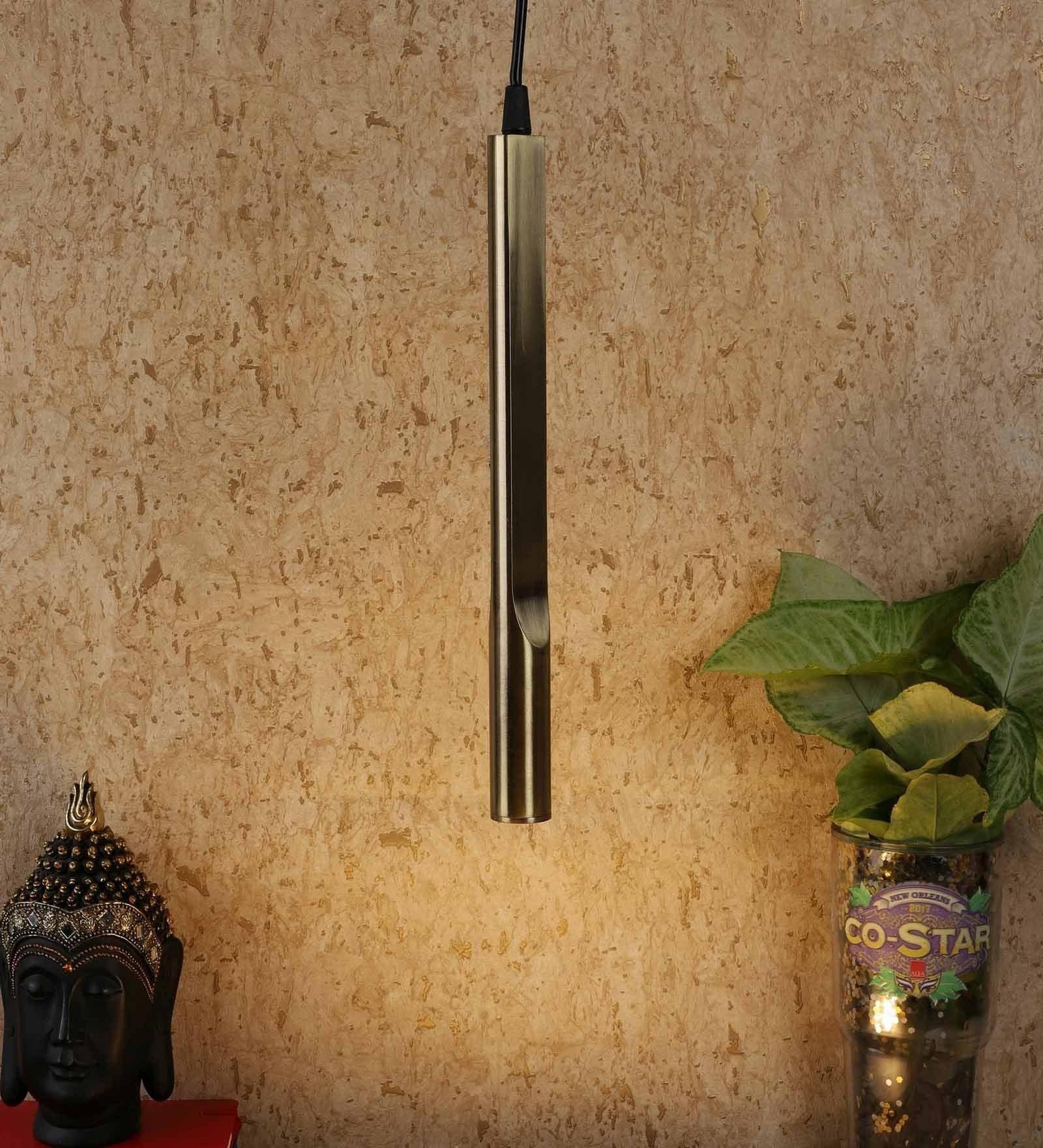 Antique Gold Aluminium Single Hanging Light