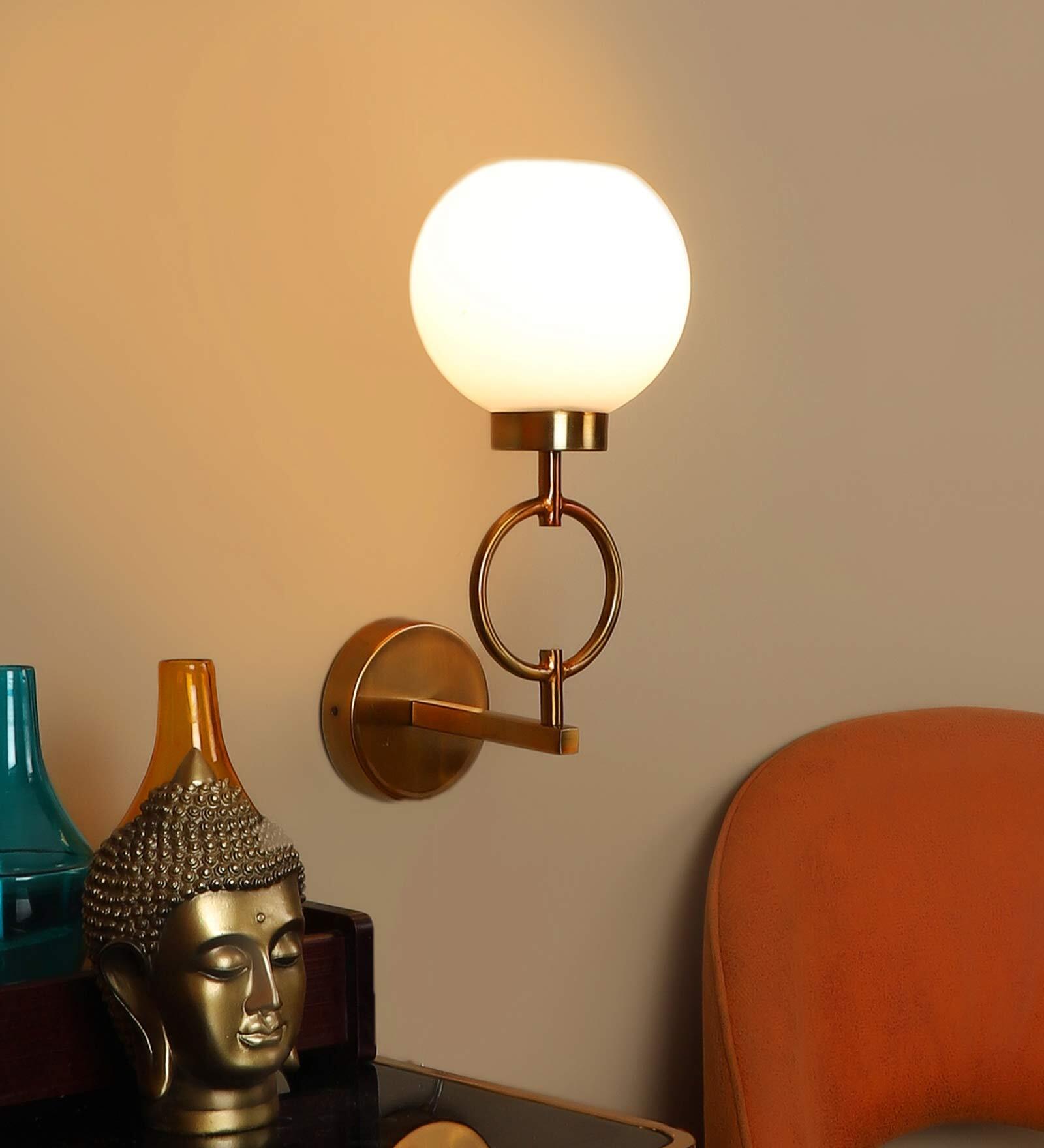 Concave Gold Iron Wall Sconces