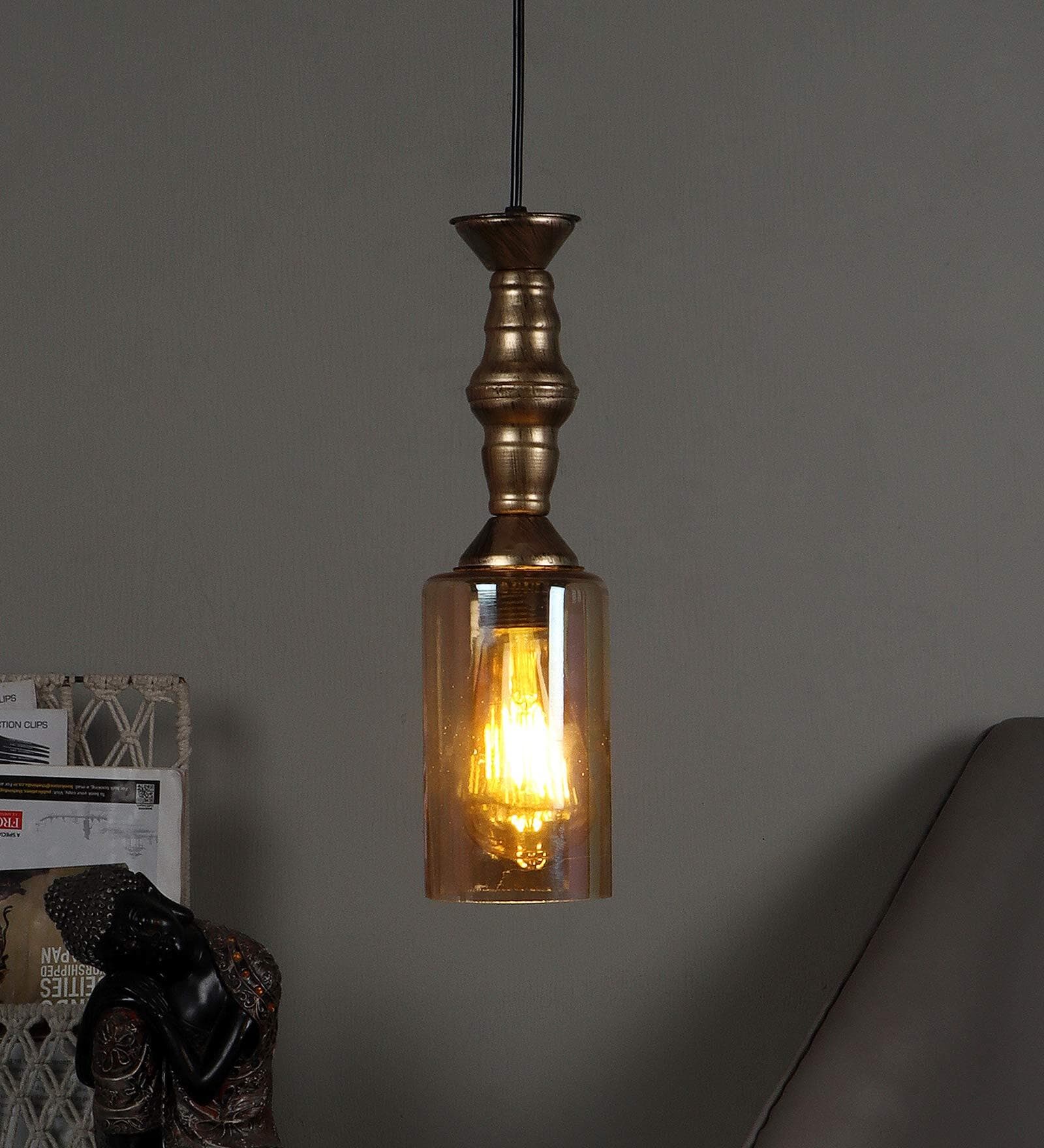 Aciano Antique Gold Iron Hanging Light
