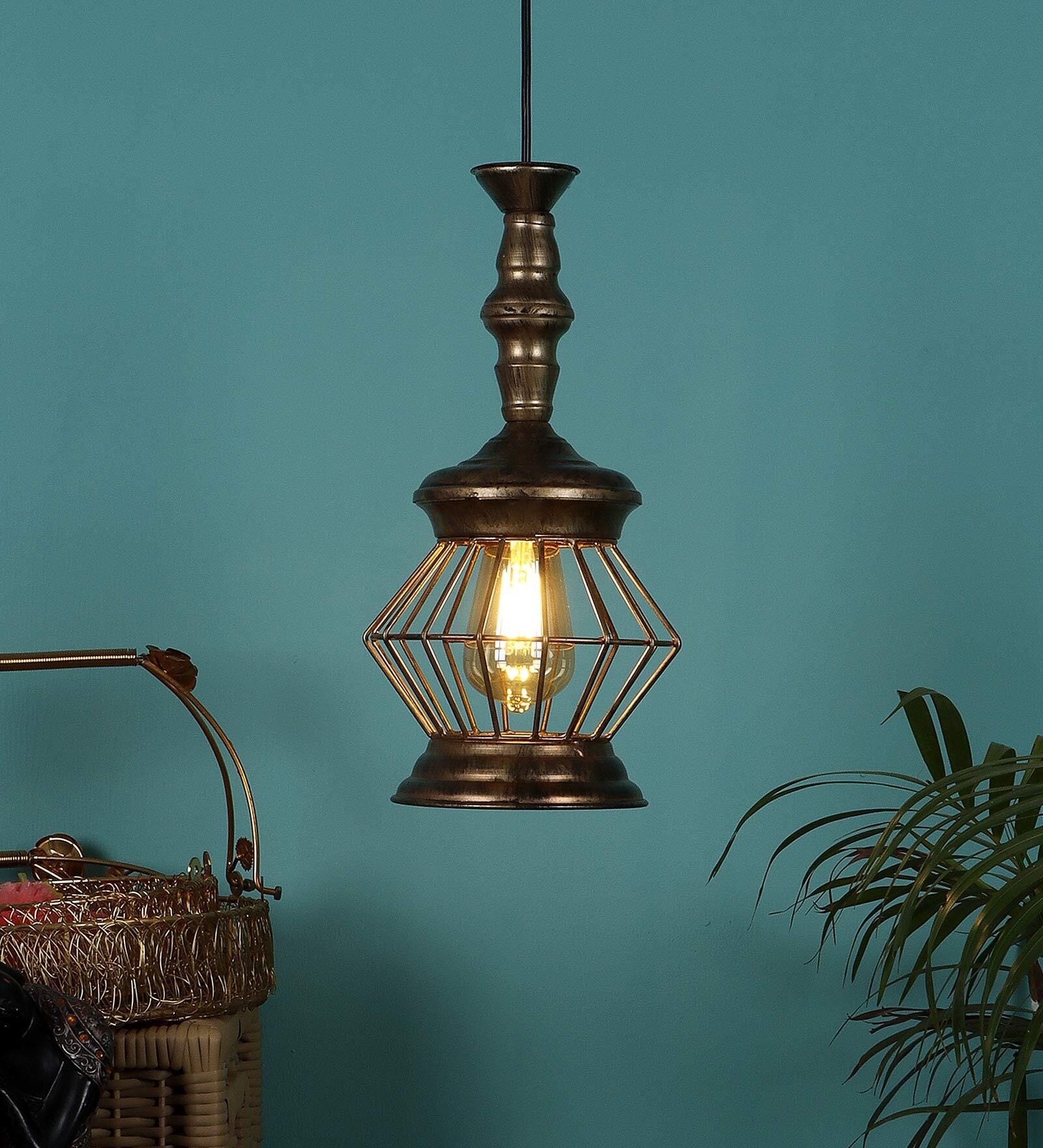 Adrial Antique Gold Iron Hanging Light