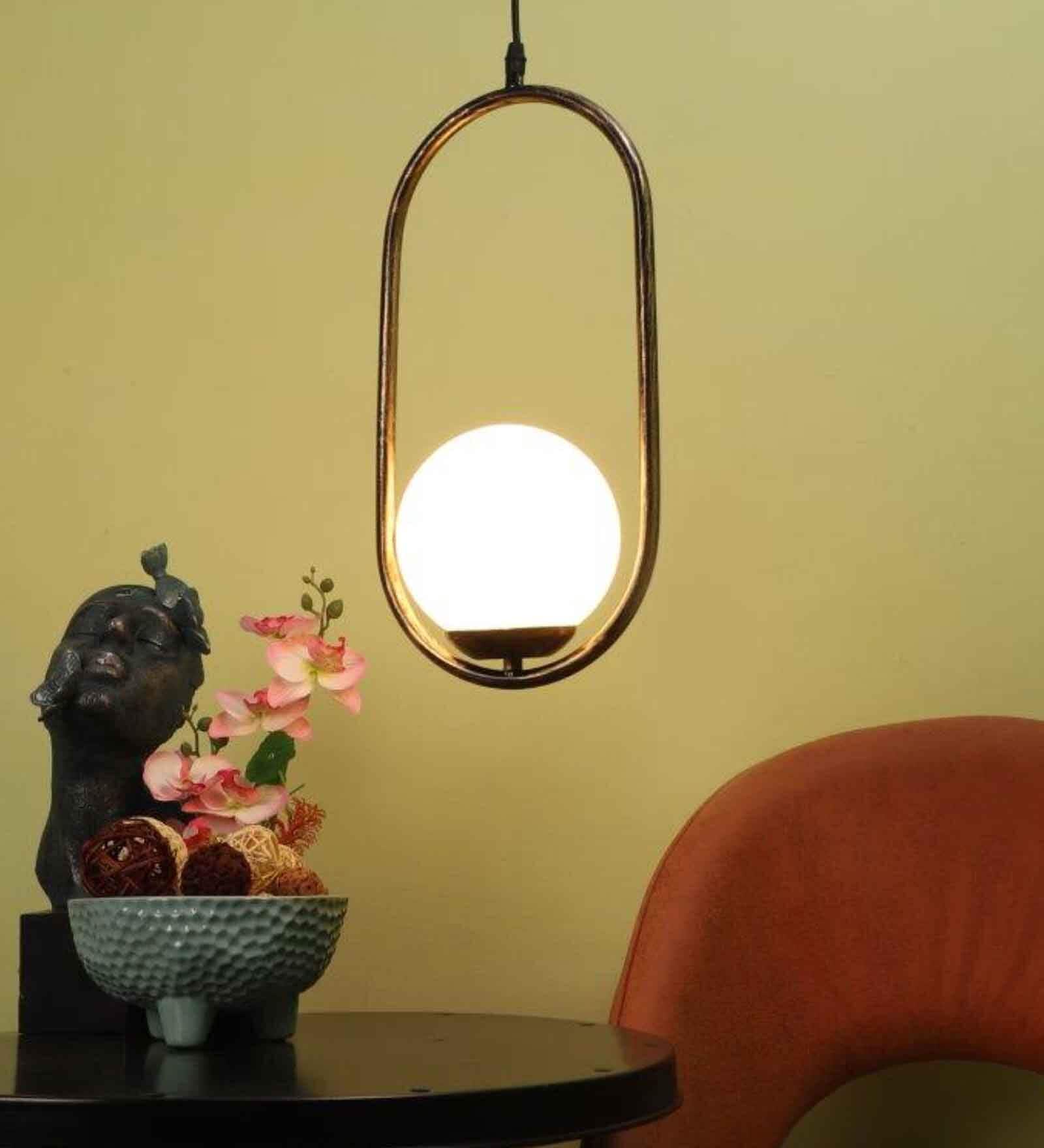 Barkston Gold Iron Hanging Light