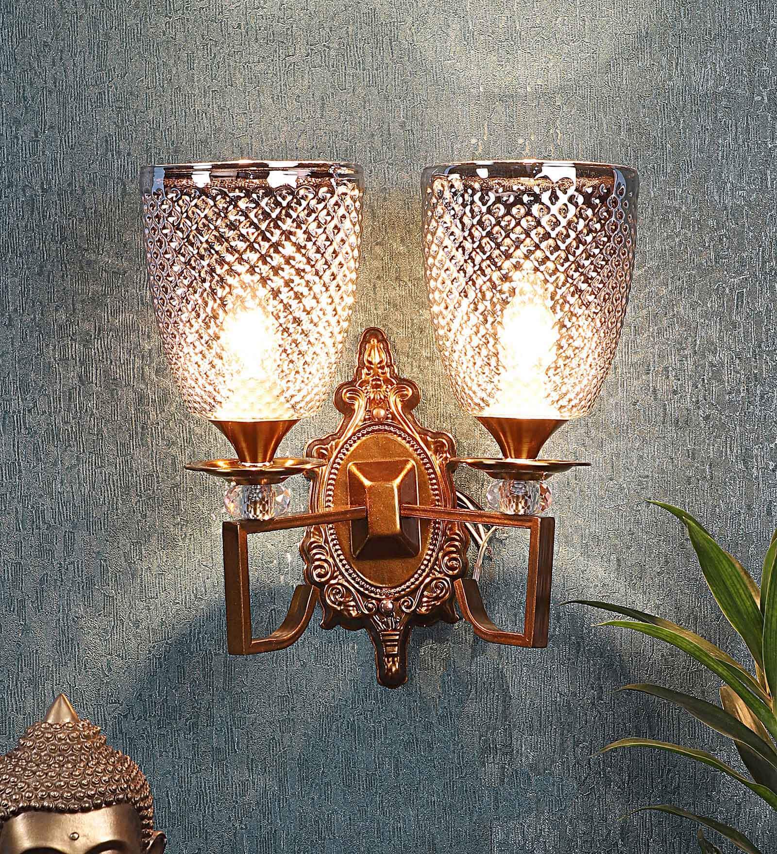 Antique Gold Iron Wall Light