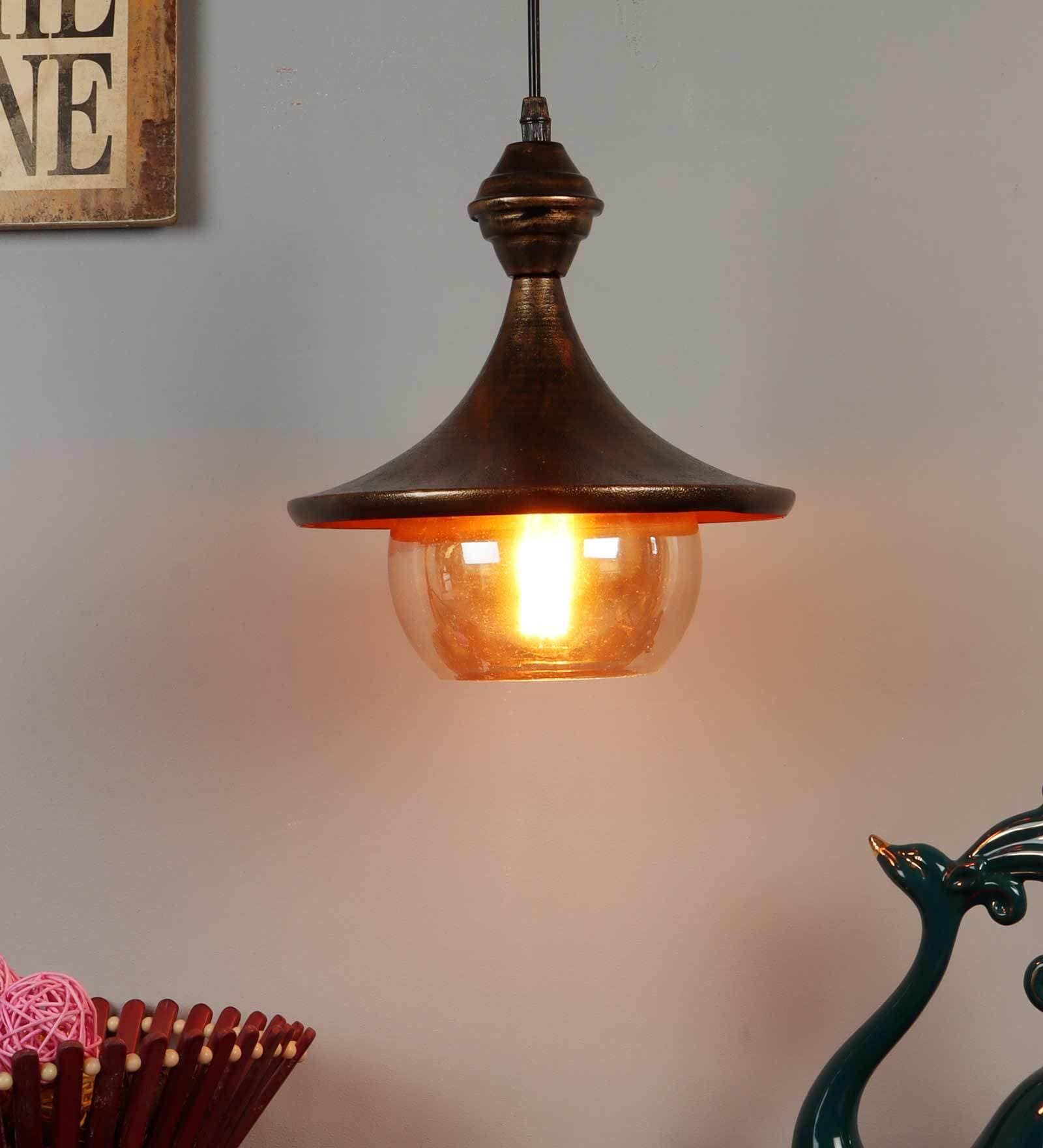 Envi Antique Gold Metal Hanging Light