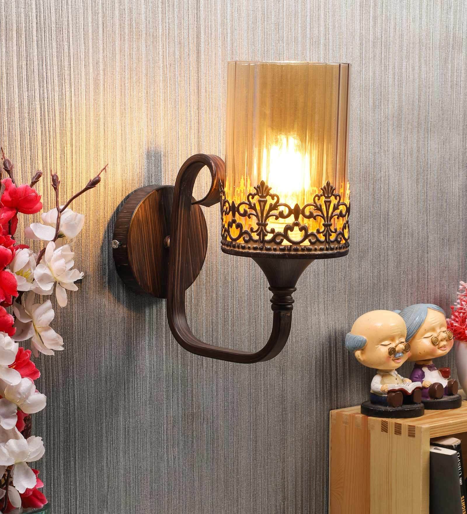 Beverly Metal Wall Mounted Uplight Sconce (Antique Gold)