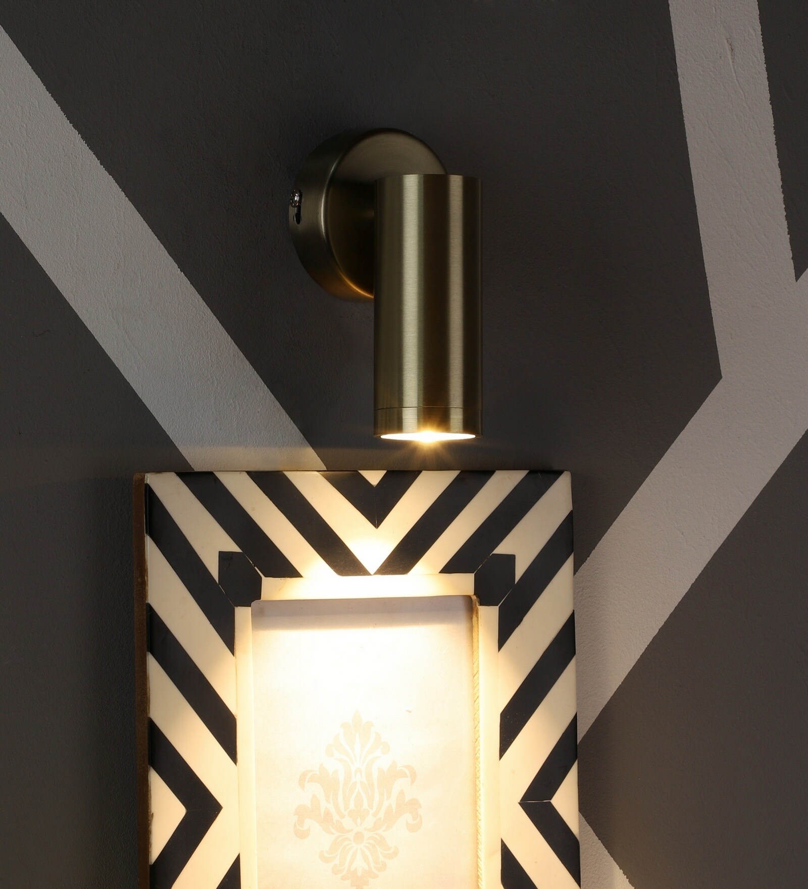 Hadley Antique Gold Mild Steel and Aluminium LED Wall Lights