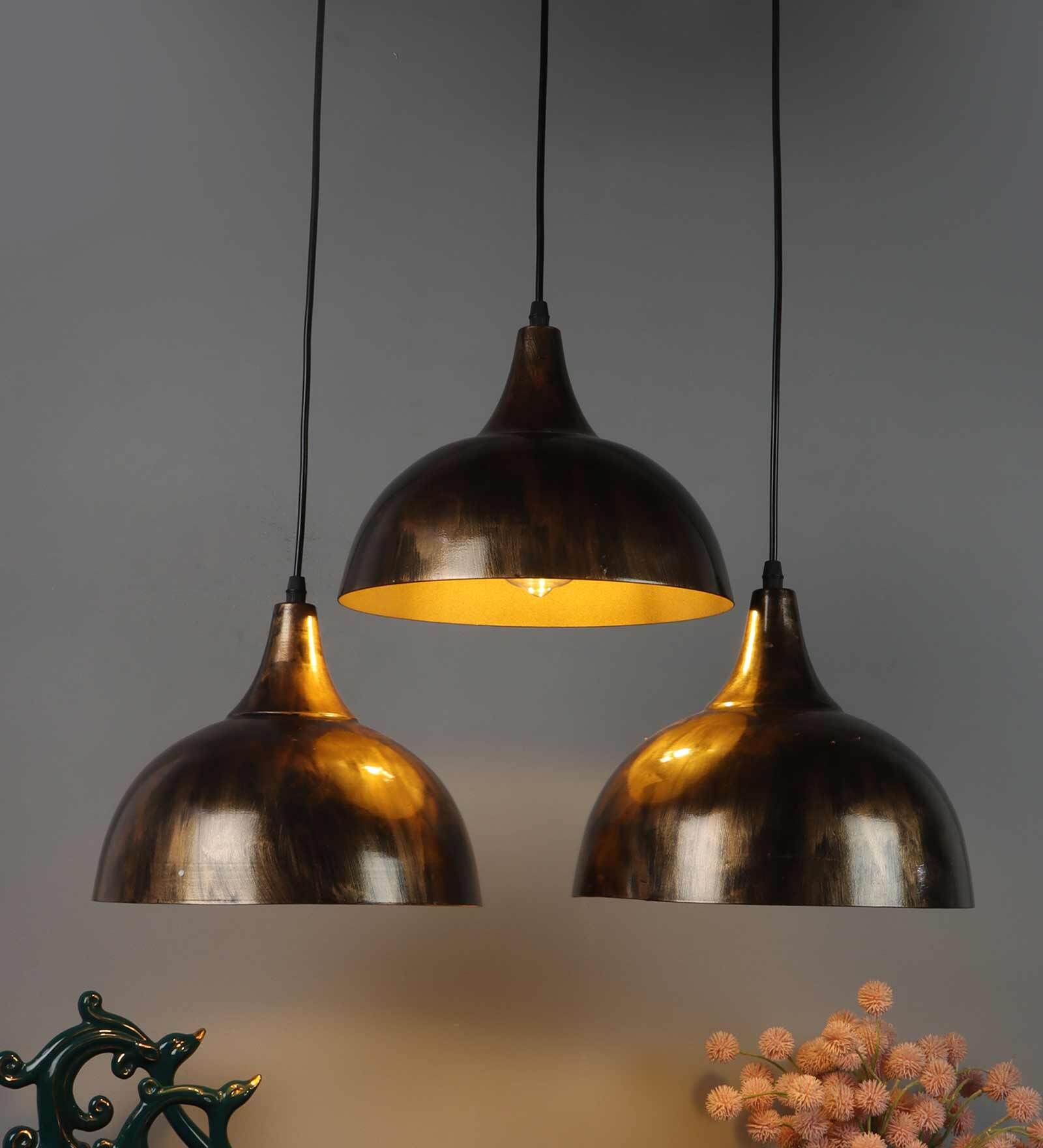 Walthall Antique Gold PVC Cluster Hanging Light