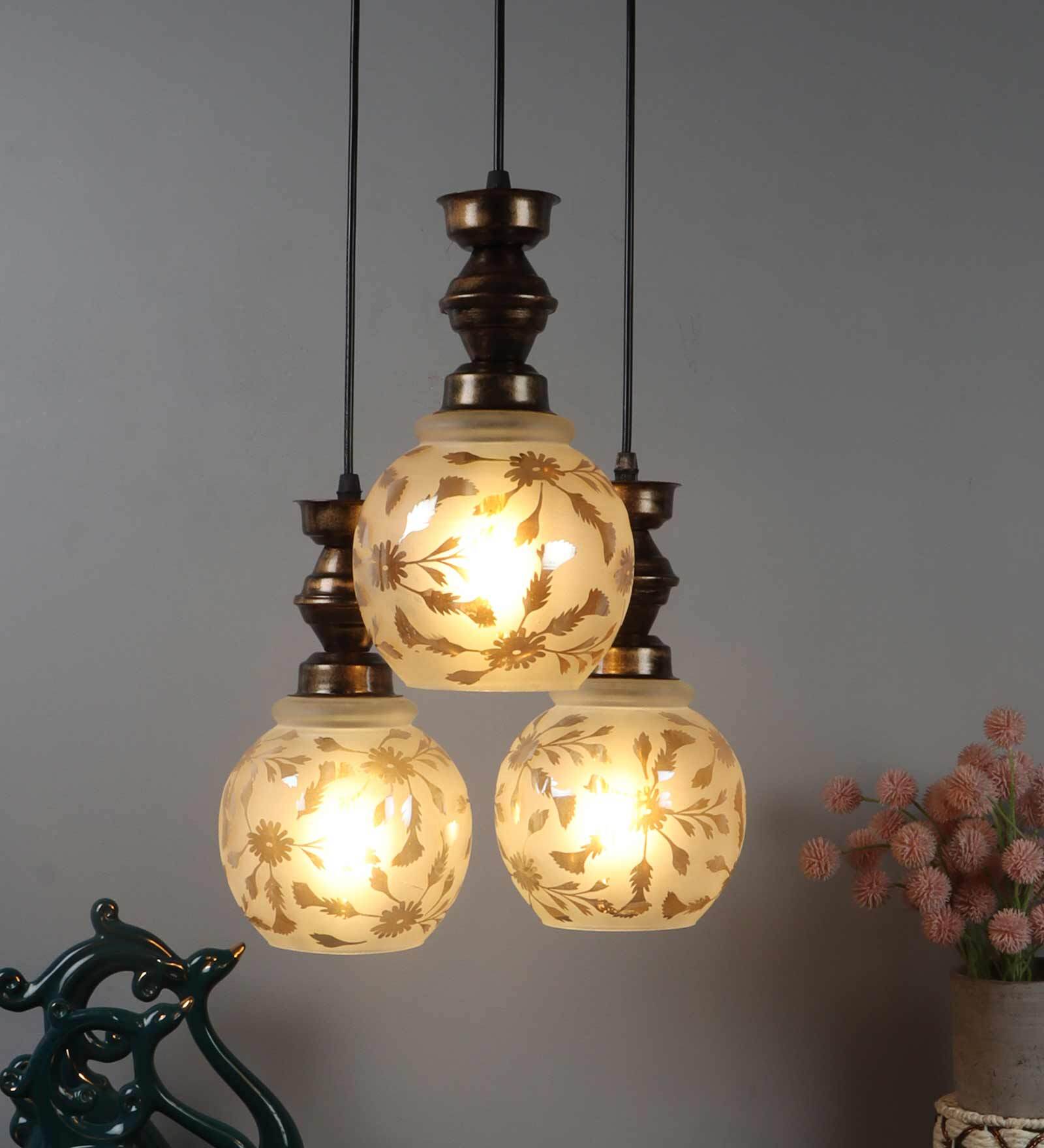 Barrio Antique Gold PVC Cluster Hanging Light